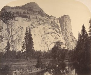 North Dome à gauche - Royal Arches - Washington Column, 1861, Yosemite - Carleton Emmons Watkins