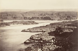 Passage des Dalles, Oregon, 1867, imprimé vers 1876 - Carleton Emmons Watkins