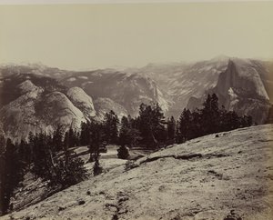 Les dômes depuis Sentinel Dome, 1866 - Carleton Emmons Watkins