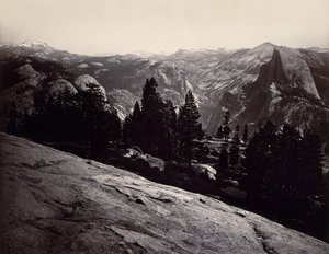 Vue depuis le Dôme Sentinel, Yosemite - Carleton Emmons Watkins