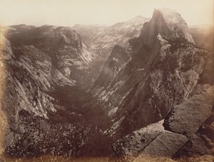 [Le demi-dôme depuis Glacier Point] - Carleton Watkins