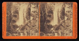 Piwyac, ou la chute Vernal à faible débit, 300 pieds, vallée de Yosemite, comté de Mariposa, Cal - Carleton Watkins