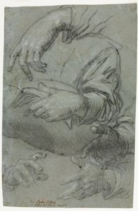 Études de mains (recto) - Carletto Caliari