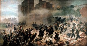 La brèche de la Porta Pia, Rome (20 septembre 1870) - Carlo Ademollo