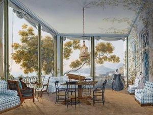Intérieur du palais Naryshkin de Miskhor, 1841-1842