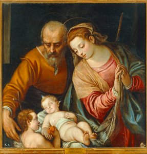La Sainte Famille avec le jeune Saint Jean-Baptiste ...
