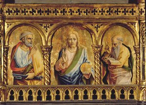 Christ avec Saint Pierre et Saint Paul, détail du polyptyque de Sant