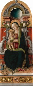 Madone et enfant en trône avec donateur - Carlo Crivelli