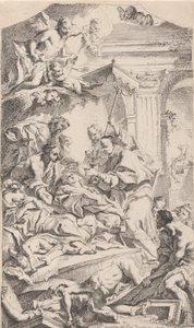Saint Charles donnant la communion aux pestiférés - Carlo Innocenzo Carloni