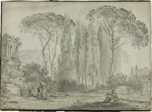 Des pleureuses dans un cimetière - Carlo Labruzzi