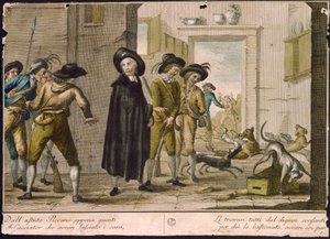 Prêtre Arlotto, par Carlo Lasinio (1759-1838), gravure en couleur