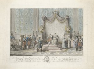 Prince de Neuchâtel devant Marie-Louise d