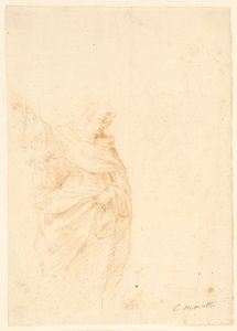 Saint clérical pointant vers le haut - Carlo Maratti