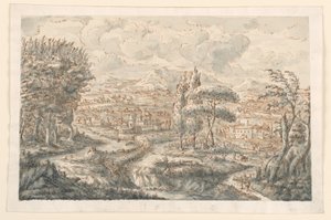 Dessin, Vallée, 1750-70 - Carlo Marchionni