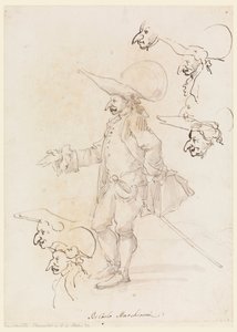 Dessin, Caricatures, vers 1725-75 - Carlo Marchionni