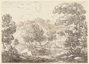 Maison dans un paysage boisé - Carlo Marchionni