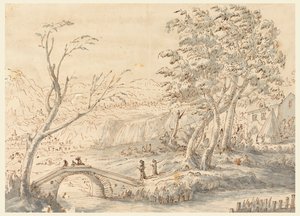 Paysage avec pont
