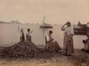 Chioggia, sous la Marina, vers 1870 - Carlo Naya