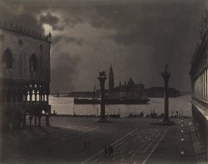 Venise : Saint-Marc regardant vers San Giorgio Maggiore, au clair de lune