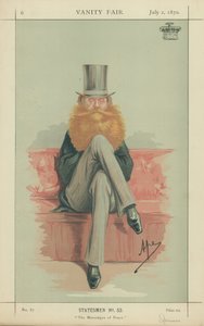 Earl Spencer, Le Messager de la Paix, 2 juillet 1870, caricature de Vanity Fair