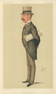 M. Charles Thomson Ritchie, primes sur le sucre, 31 octobre 1885, caricature de Vanity Fair - Carlo Pellegrini
