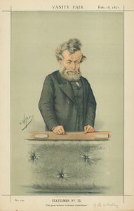 M. George Hammond Whalley, le grand croyant en le catholicisme romain, 18 février 1871, caricature de Vanity Fair - Carlo Pellegrini