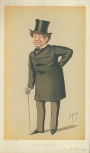 Mr William Howard Russell, notre correspondant de guerre, 16 janvier 1875, caricature de Vanity Fair