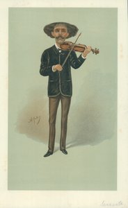 Señor Pablo Martin Meliton Sarasate, 25 mai 1889, caricature de Vanity Fair - Carlo Pellegrini
