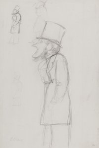 Esquisse pour une caricature, possiblement de G. Russell - Carlo Pellegrini