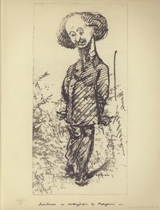 Swinburne sur du papier buvard (caricature de l