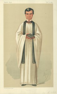 Le révérend Henry White, prières, 26 décembre 1874, caricature de Vanity Fair