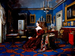 Portrait de Maria Cristina de Savoie au palais de Caserte - Carlo de Falco