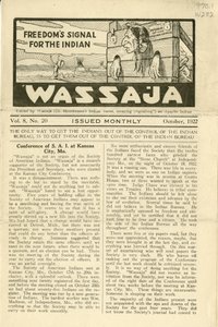 Numéro de Wassaja, Vol. 8, No. 20, octobre 1922 - Carlos Montezuma