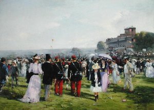La fin des courses à Auteuil, c.1893 - Carlton Alfred Smith