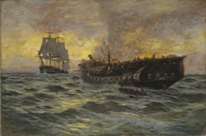 Engagement entre la frégate américaine Constitution et le H.M.S. Java, 1897