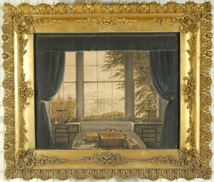 Fenêtre sud du bureau de Greta Hall, 1841