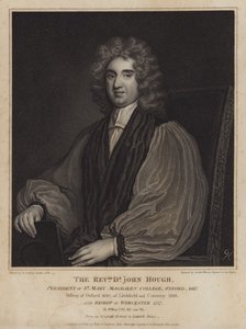 John Hough, évêque anglais et président du Magdalen College, Oxford