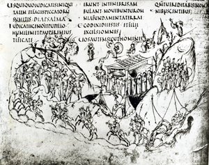 Diverses scènes illustrant un psaume, du Psautier d