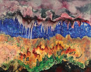 Grotte du cœur, 2006 (huile sur toile) - Carolyn Mary Kleefeld
