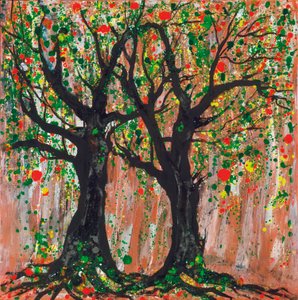 Grenadier, 2012 (acrylique et encre sur toile) - Carolyn Mary Kleefeld