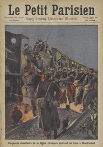 Cinquante déserteurs de la Légion étrangère française arrêtant un train à Bourached, Algérie