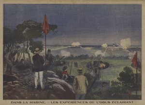 Entraînement de la Marine française au tir de projectiles éclairants - Carrey