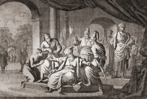 Noble étranglé avec une corde de soie. Empire ottoman (impression) - Caspar (after) Luyken