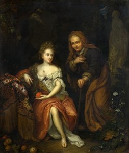 Vertumne et Pomone - Caspar (follower of) Netscher