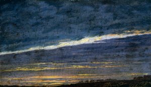 Ciel du soir nuageux - Caspar David Friedrich