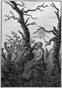 La femme avec la toile d