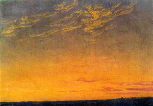 Soirée avec des nuages par Caspar David Friedrich - Caspar David Friedrich
