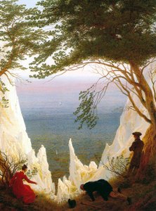 French : Roches de craie à Rügen Chalk Cliffs at Ruegen - Caspar David Friedrich