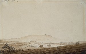 Paysage en Bohême avec vue sur le mont Jeschken, 1803 - Caspar David Friedrich