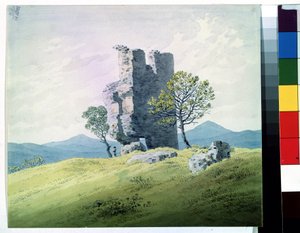 Les ruines du château de Teplice en République tchèque - Caspar David Friedrich